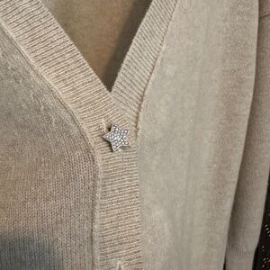 Pilcro by Anthropologie "The Cashmere Collection" Star Button Cardigan — Size S